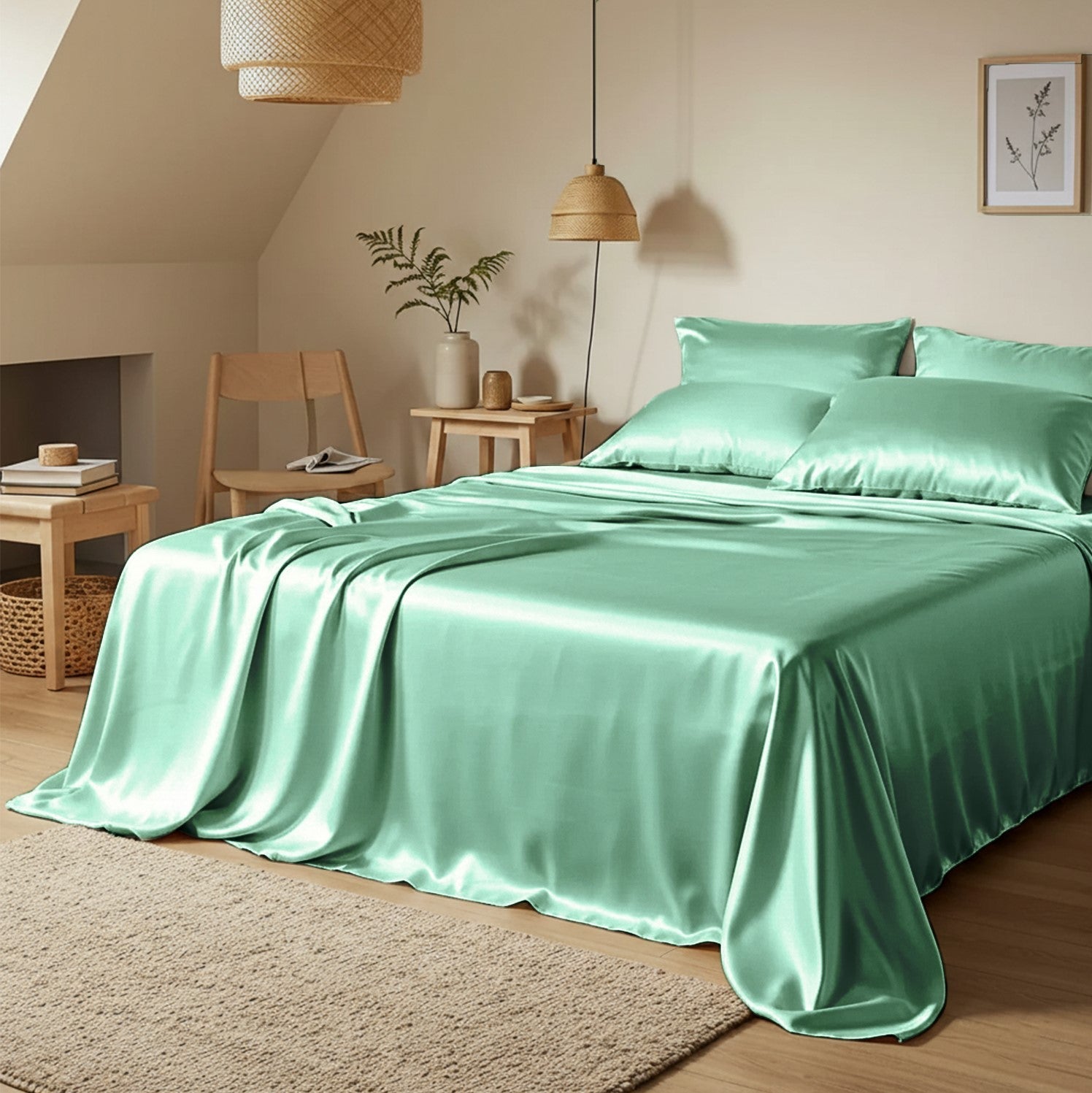 Velvet Satin Flatted Bedsheet Collection – Luxurious Comfort & Elegance