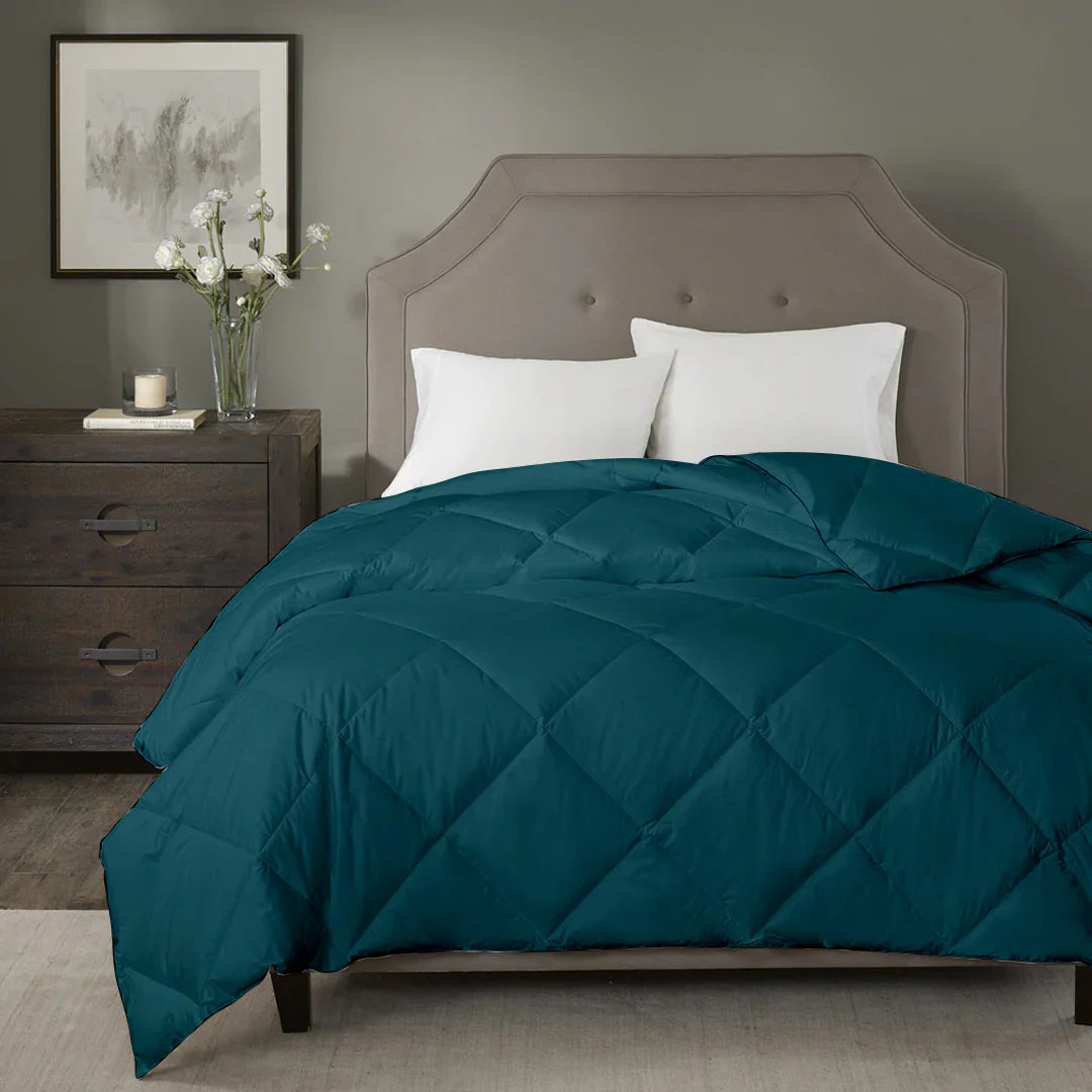100 GSM AC Summer Comforter |Teal | Microfiber & Lightweight|