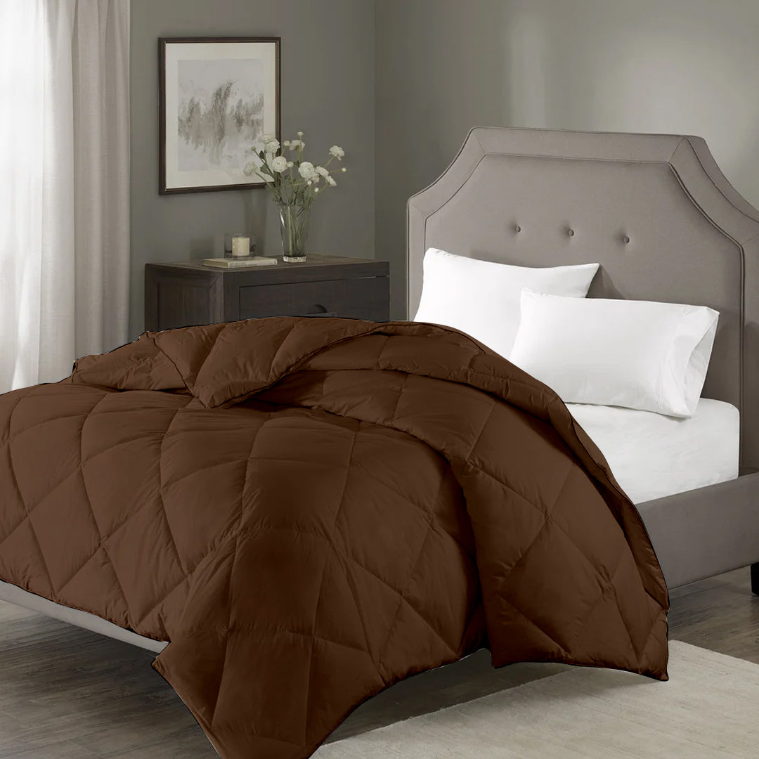 100 GSM Summer AC Comforter |Chocolate Brown| Lightweight & Microfiber|