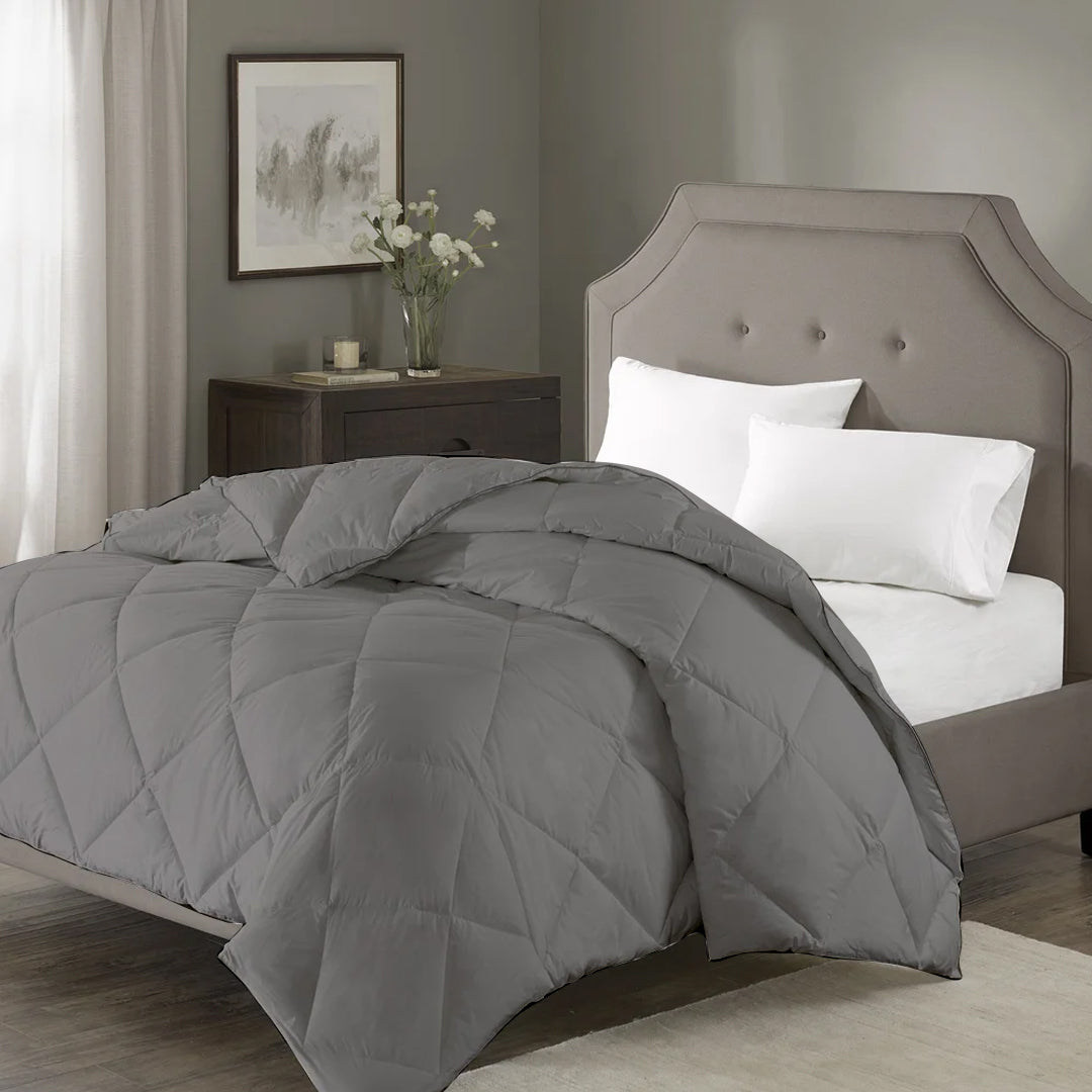 100 GSM Summer AC Comforter |Silver| Microfiber & Lightweight|