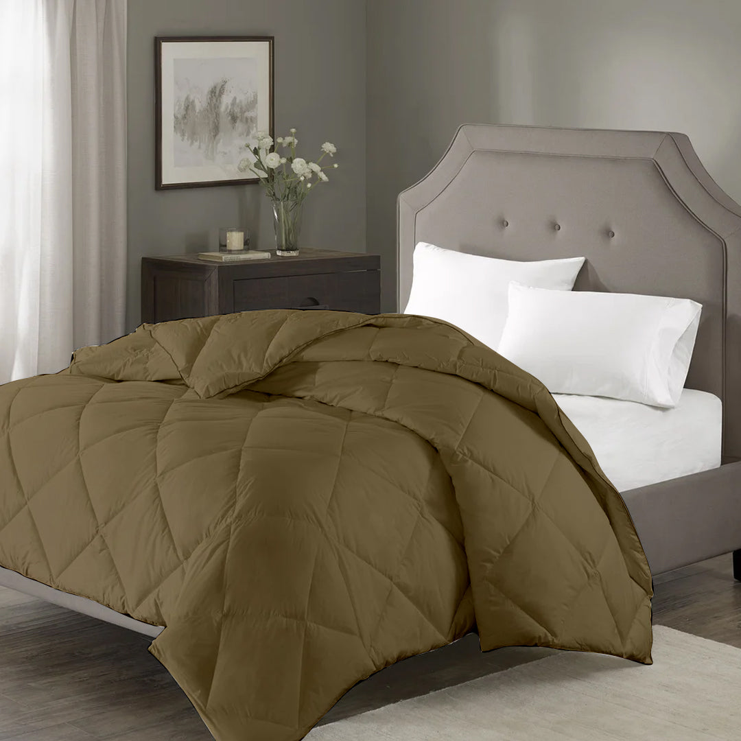 100 GSM Summer AC Comforter |Beige| Lightweight & Microfiber|