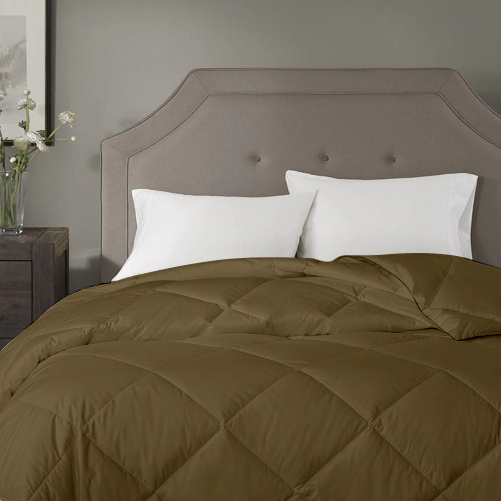 100 GSM Summer AC Comforter |Beige| Lightweight & Microfiber|