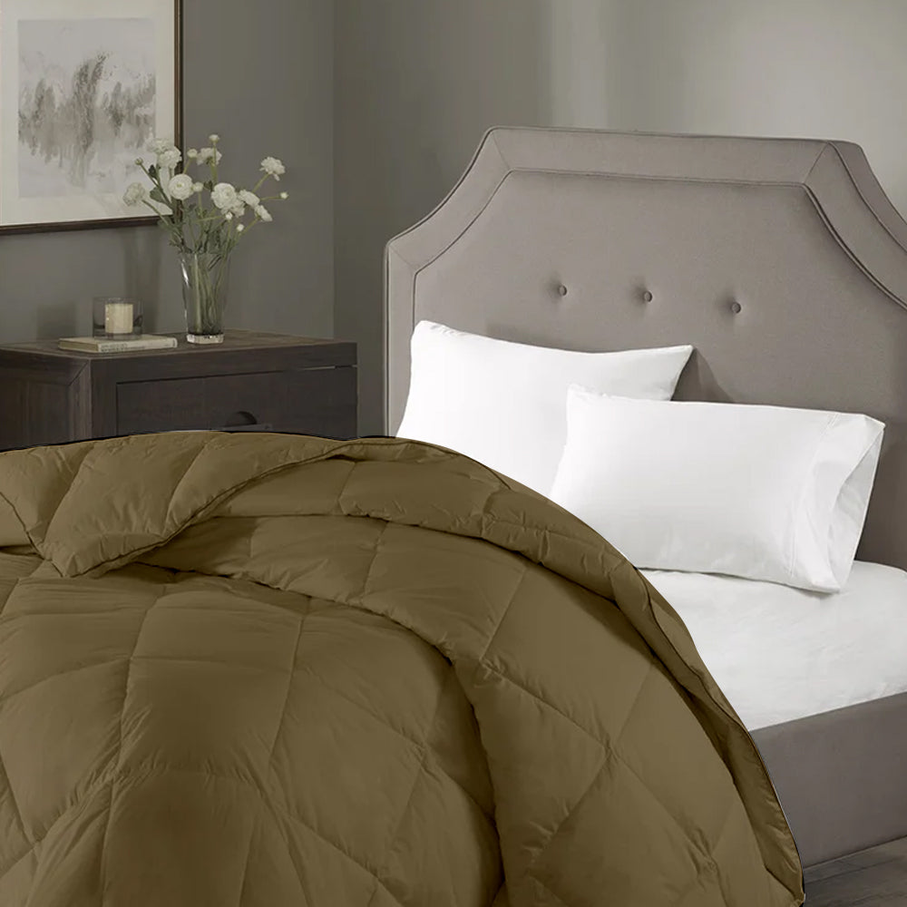 100 GSM Summer AC Comforter |Beige| Lightweight & Microfiber|