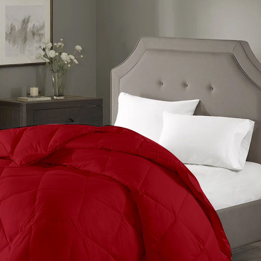 100 GSM Summer AC Comforter |Burgundy| Lightweight & Microfiber|