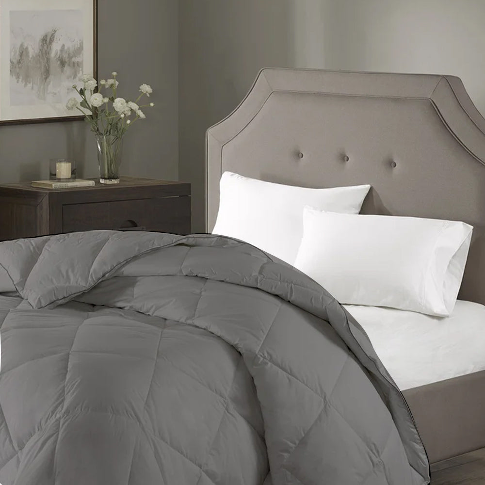 100 GSM Summer AC Comforter |Silver| Microfiber & Lightweight|