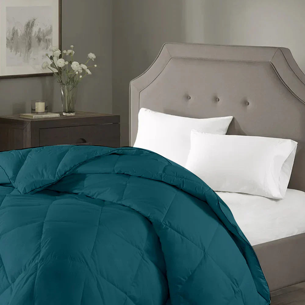 100 GSM AC Summer Comforter |Teal | Microfiber & Lightweight|