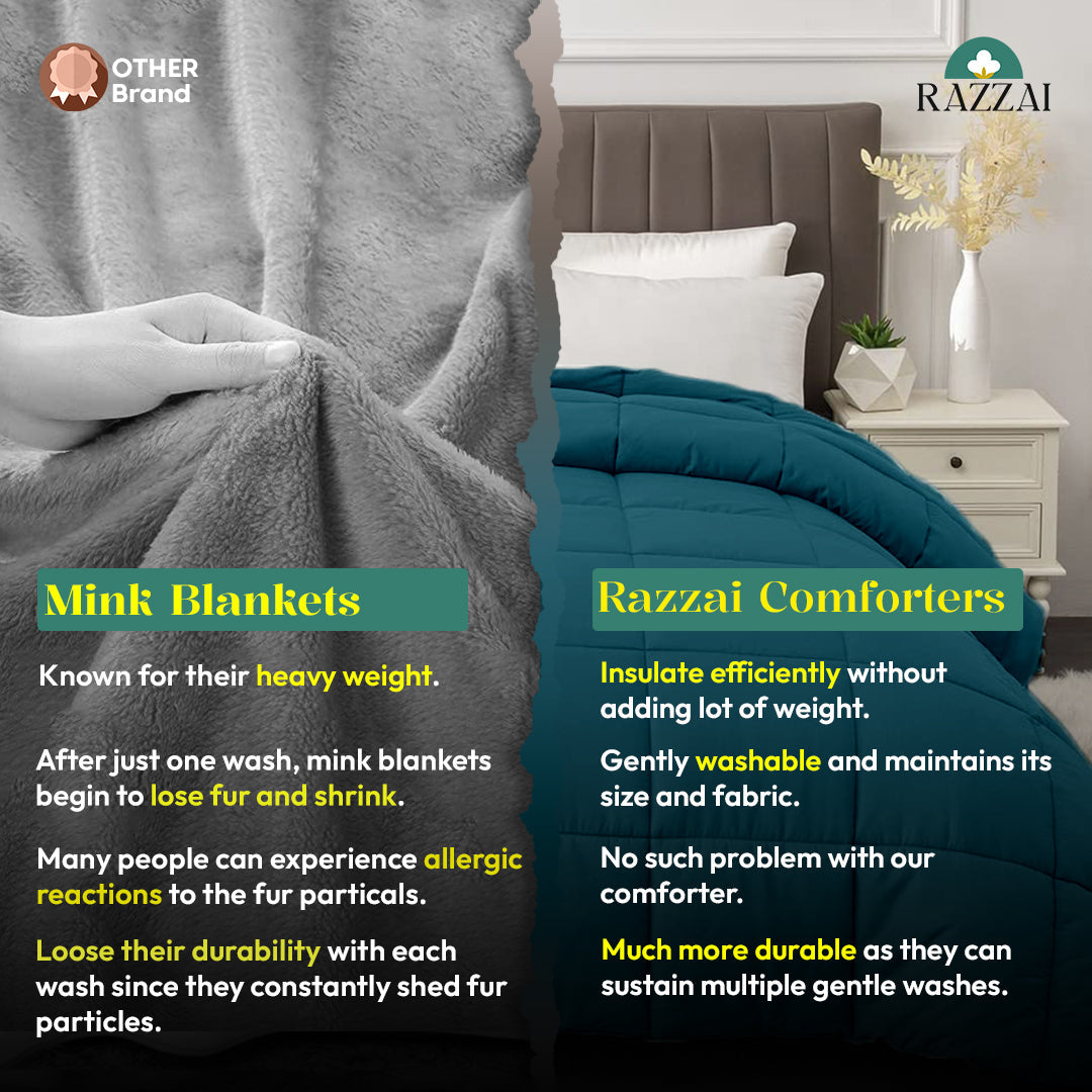 Winter night comfort with heavy blanket