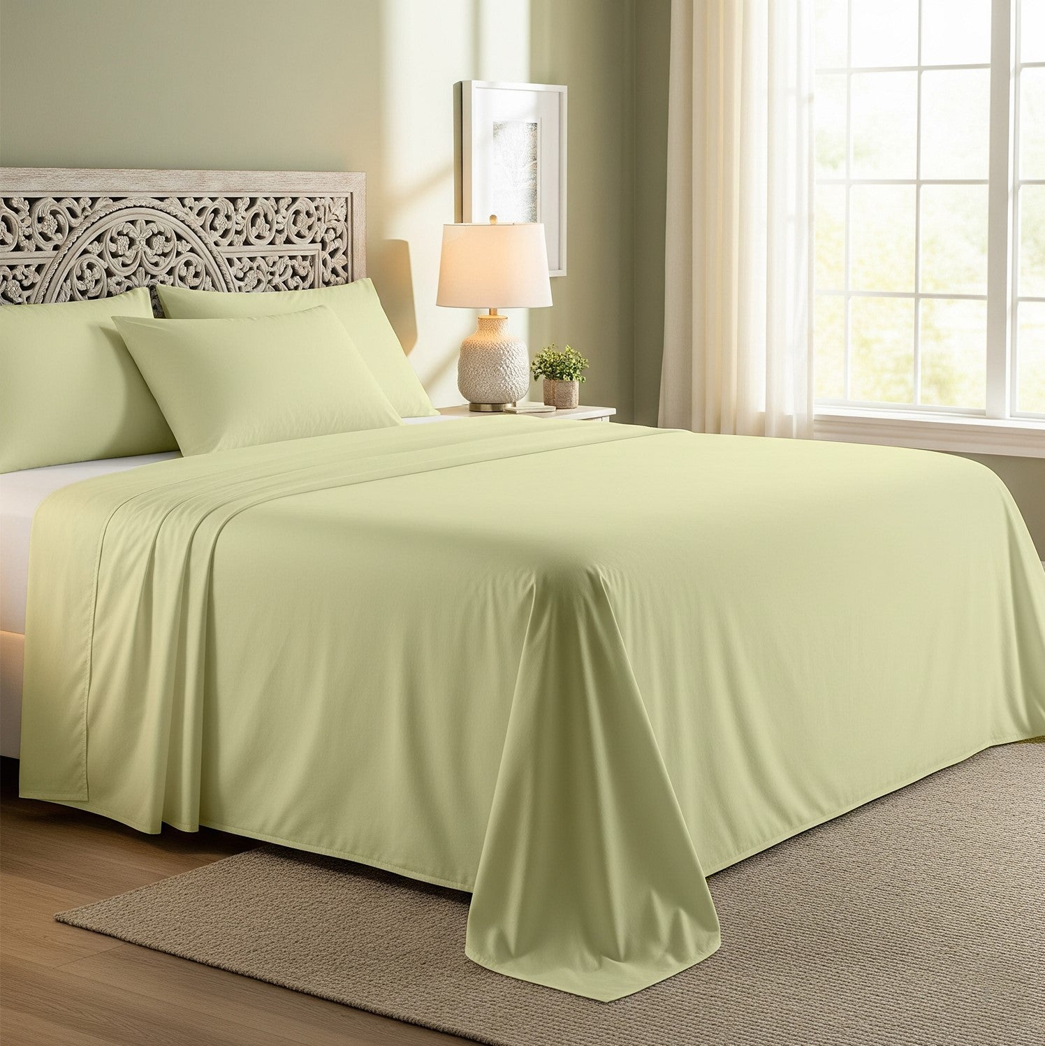 Ivory Cotton Flat Bedsheet – Modern, Soft & Effortlessly Stylish