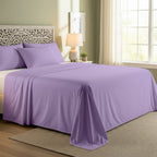Lavender Cotton Flat Bedsheet – Modern, Soft & Effortlessly Stylish