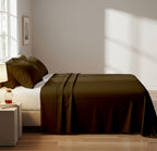 Beige Microfiber Flat Sheet  With Two Pillow Cover – Fade-Resistant & All-Season Comfort