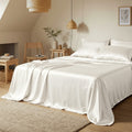 White Satin Flatted Bedsheet – Smooth, Elegant & Comfortable