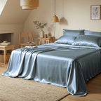 Coin Grey Satin Flatted Bedsheet – Smooth, Elegant & Comfortable