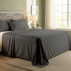 Dark Grey Cotton Flat Bedsheet – Modern, Soft & Effortlessly Stylish