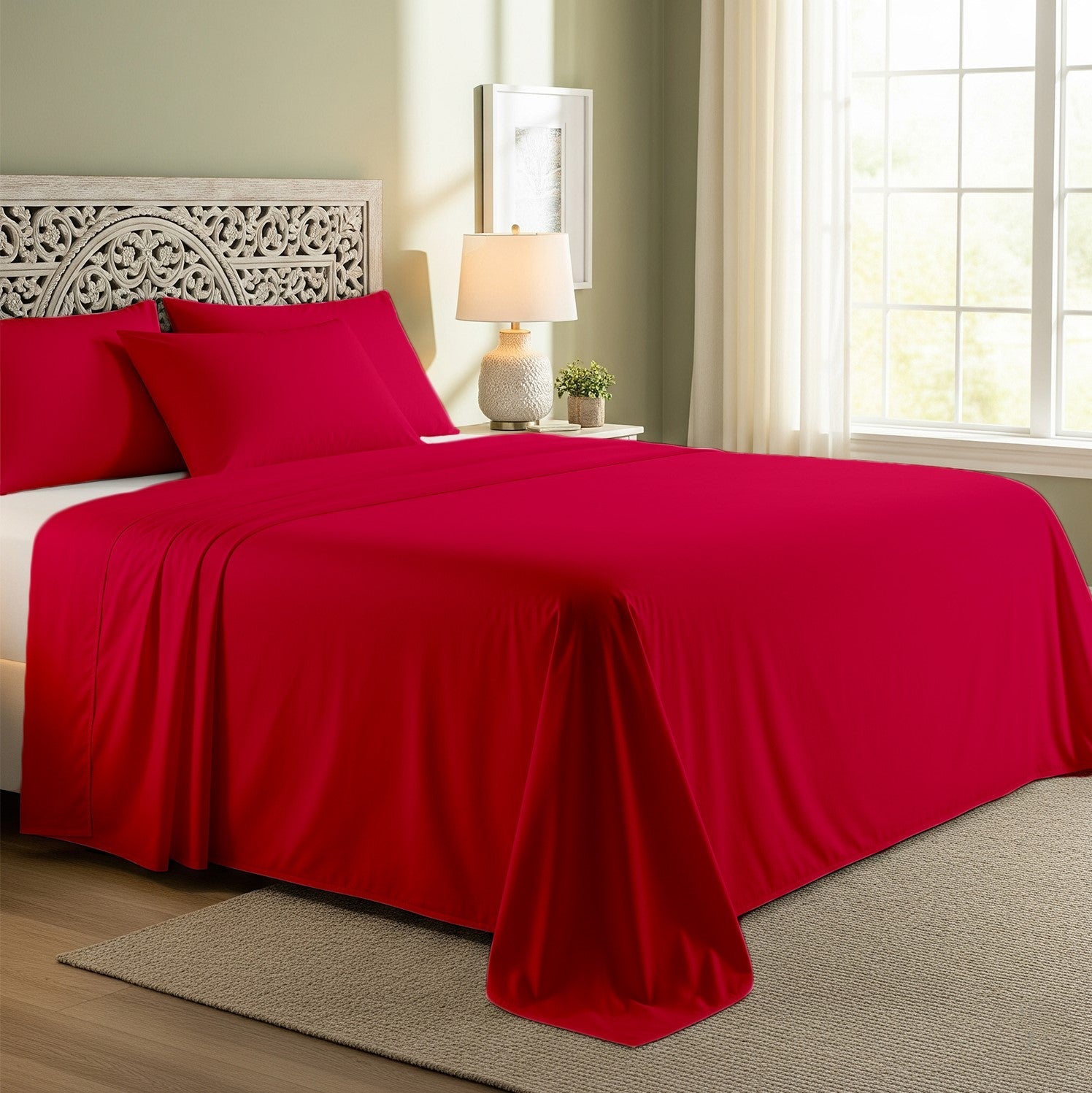 Hot Pink Cotton Flat Bedsheet – Modern, Soft & Effortlessly Stylish
