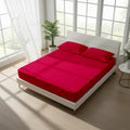 Hot Pink Fitted Cotton Bedsheet With Two Pillow Cover  – Luxurious, Soft & Long-Lasting