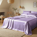 Lavender Satin Flatted Bedsheet – Smooth, Elegant & Comfortable