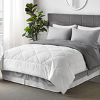 100 GSM Reversible Summer AC Comforter |Silver-White| Microfiber & Lightweight|