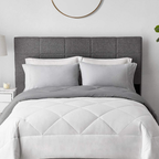 100 GSM Reversible Summer AC Comforter |Silver-White| Microfiber & Lightweight|