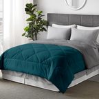 100 GSM Soft Summer Reversible AC Comforter |Silver Teal | Microfiber & Lightweight|