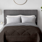100 GSM Summer AC Reversible Comforter |Silver Dark Grey| Microfiber & Lightweight|