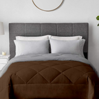 100 GSM Soft AC Reversible Comforter |Silver Chocolate Brown| Lightweight & Microfiber|