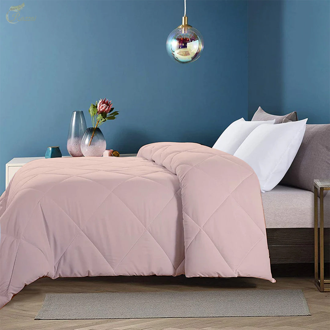 150 GSM Soft AC Comforter |Lightweight & Microfiber |Peach|