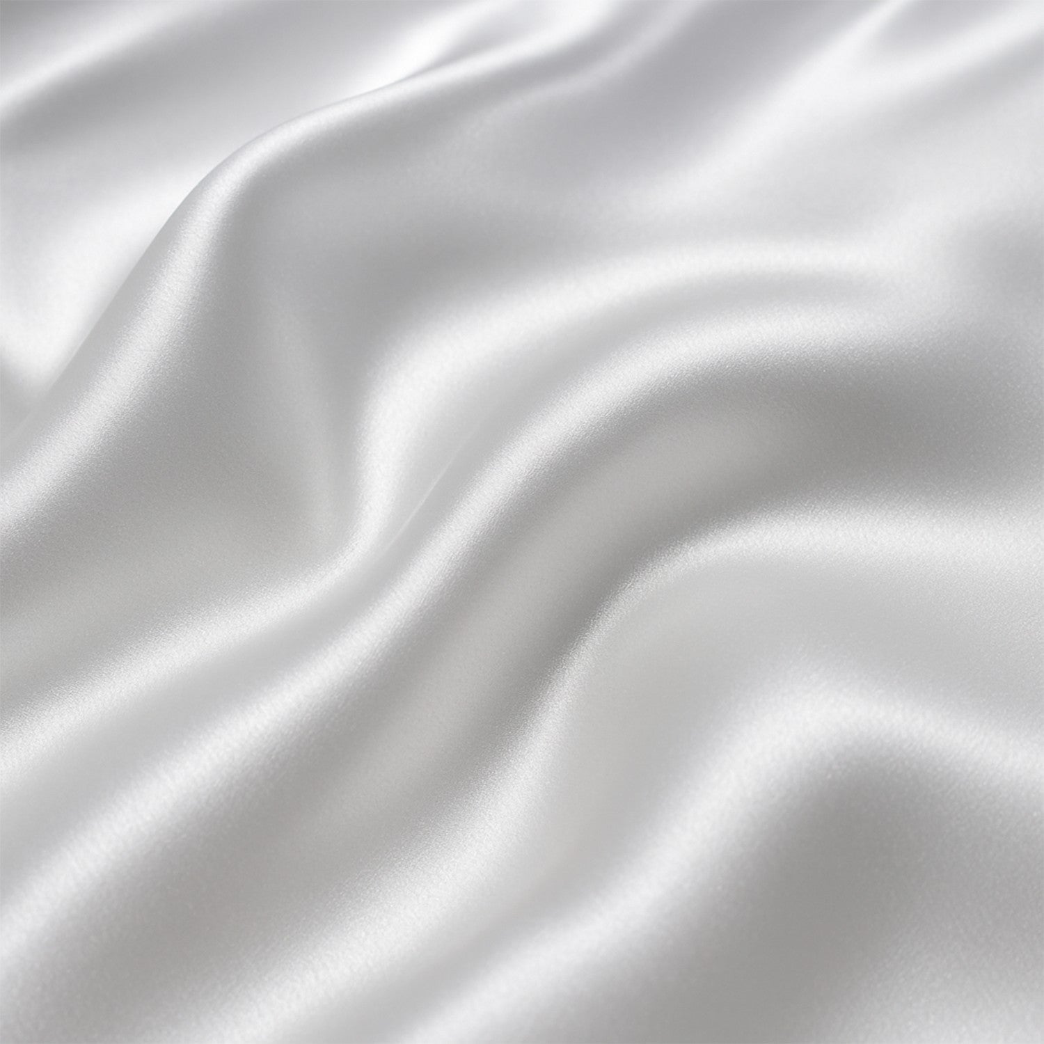 White Satin Fitted Bedsheet With Pillow Cover
