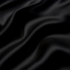 Black Satin Fitted Bedsheet With Pillow Cover