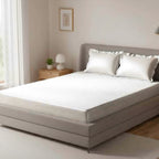 Aqua Green Satin Fitted Bedsheet With Pillow Cover