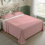 Peach Cotton Flat Bedsheet – Modern, Soft & Effortlessly Stylish