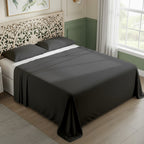 Dark Grey Cotton Flat Bedsheet – Modern, Soft & Effortlessly Stylish