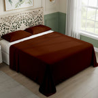 Brown Cotton Flat Bedsheet – Modern, Soft & Effortlessly Stylish