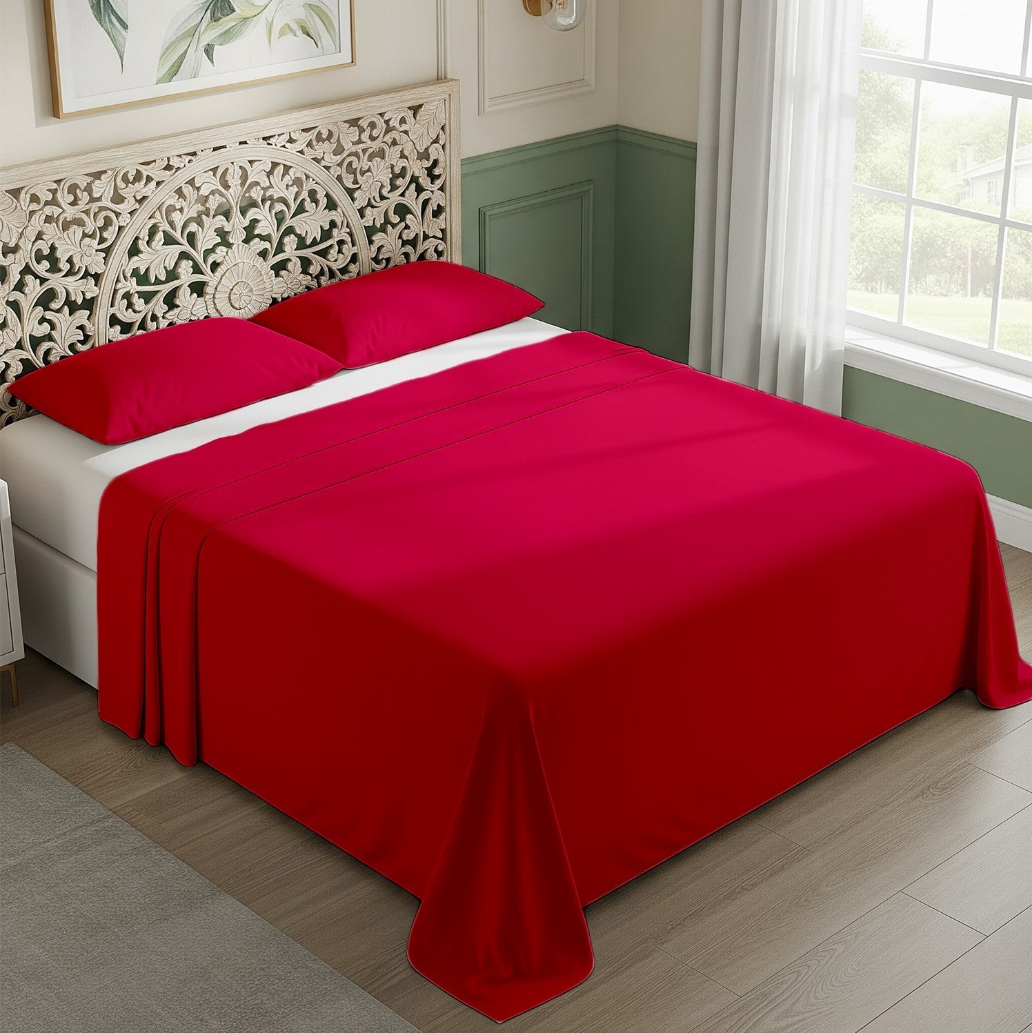 Hot Pink Cotton Flat Bedsheet – Modern, Soft & Effortlessly Stylish