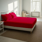 Hot Pink Fitted Cotton Bedsheet With Two Pillow Cover  – Luxurious, Soft & Long-Lasting