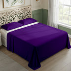 Purple Cotton Flat Bedsheet – Modern, Soft & Effortlessly Stylish