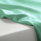 Aqua Blue Satin Flatted Bedsheet – Smooth, Elegant & Comfortable