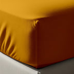 Gold Fitted Cotton Bedsheet With Two Pillow Cover  – Luxurious, Soft & Long-Lasting