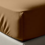 Beige Fitted Cotton Bedsheet With Two Pillow Cover  – Luxurious, Soft & Long-Lasting