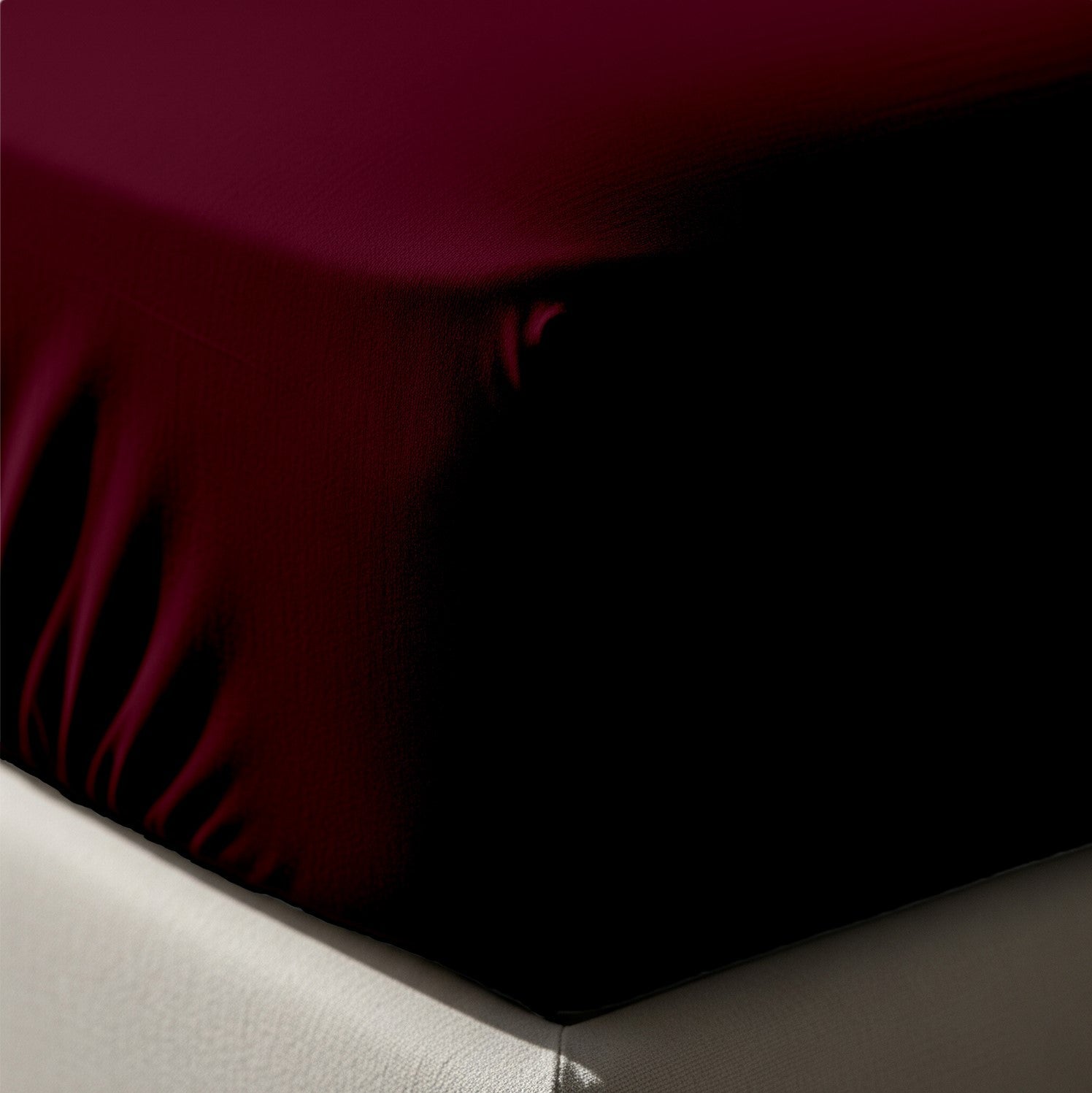 Wine Fitted Cotton Bedsheet With Two Pillow Cover  – Luxurious, Soft & Long-Lasting