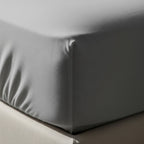 Silver Fitted Cotton Bedsheet With Two Pillow Cover  – Luxurious, Soft & Long-Lasting