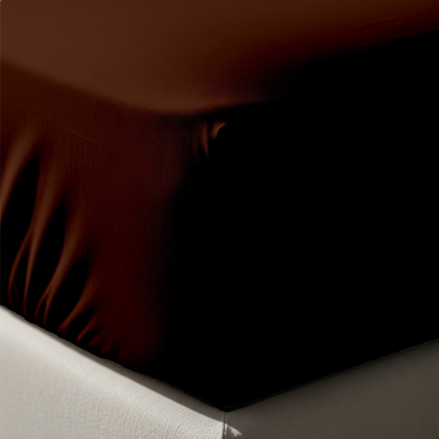 Chocolate Brown Fitted Cotton Bedsheet With Two Pillow Cover  – Luxurious, Soft & Long-Lasting