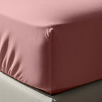 Peach Fitted Cotton Bedsheet With Two Pillow Cover  – Luxurious, Soft & Long-Lasting