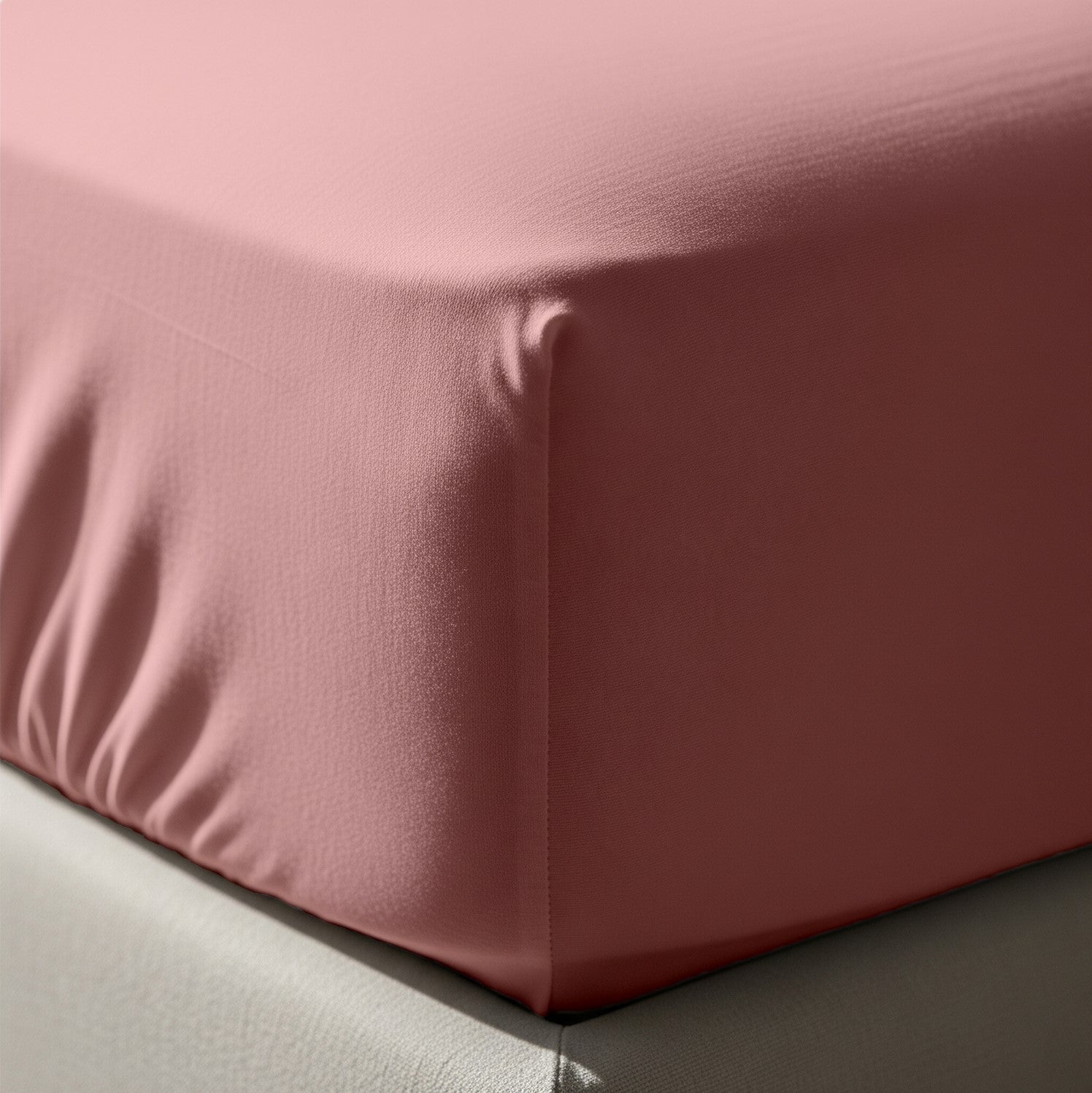 Peach Fitted Cotton Bedsheet With Two Pillow Cover  – Luxurious, Soft & Long-Lasting