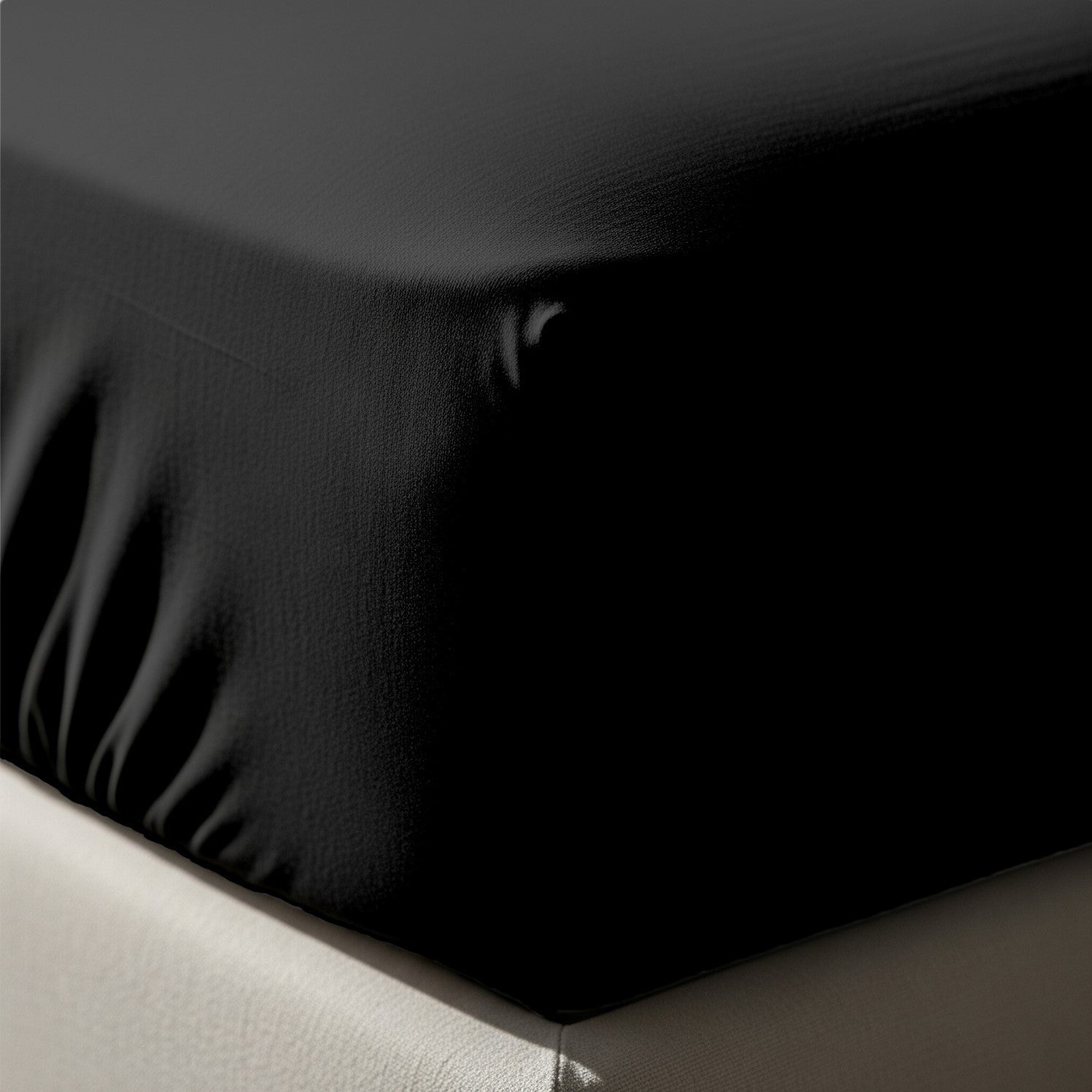 Black Fitted Cotton Bedsheet With Two Pillow Cover  – Luxurious, Soft & Long-Lasting