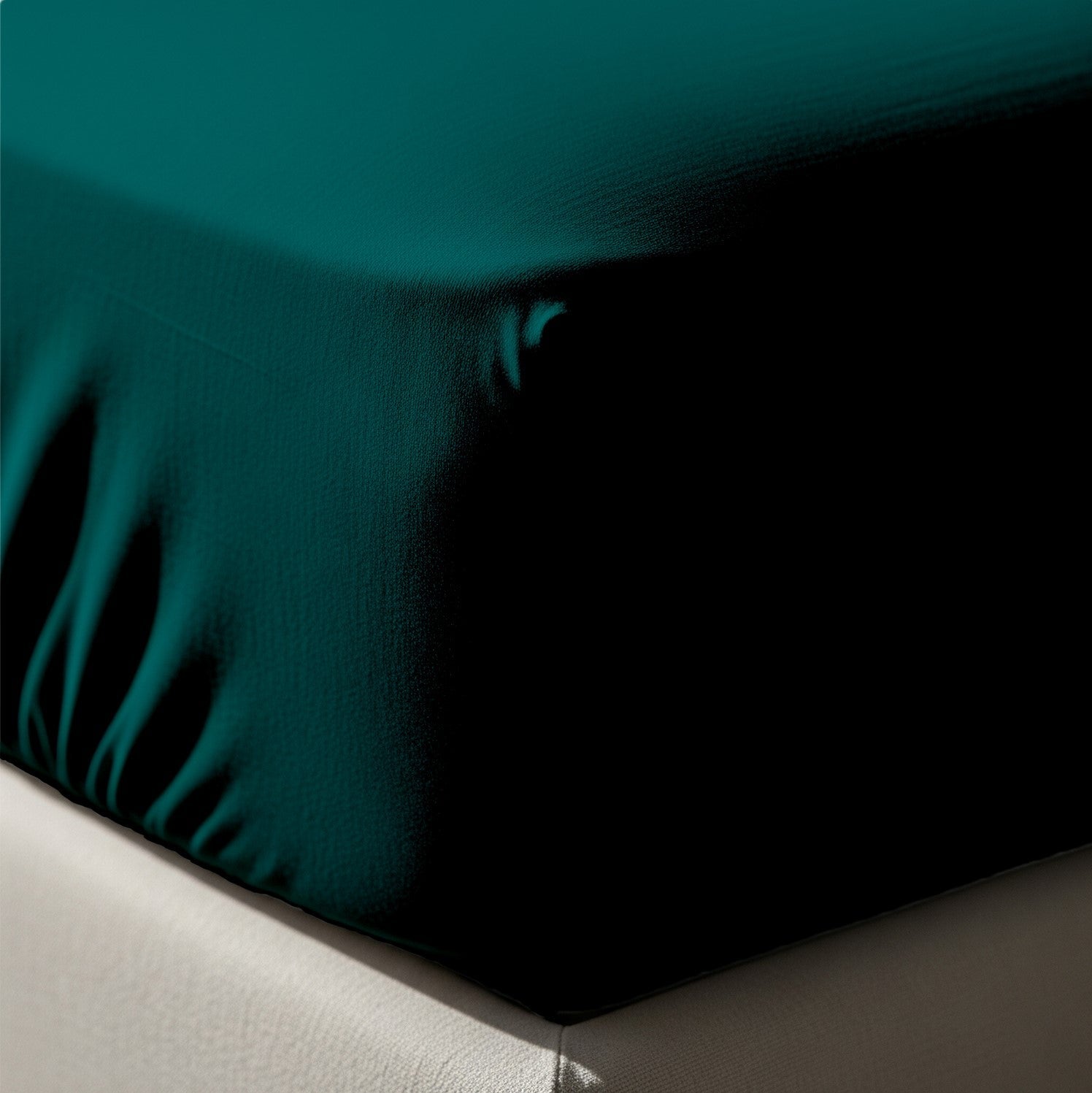 Teal Fitted Cotton Bedsheet With Two Pillow Cover  – Luxurious, Soft & Long-Lasting