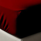 Burgundy Fitted Cotton Bedsheet With Two Pillow Cover  – Luxurious, Soft & Long-Lasting