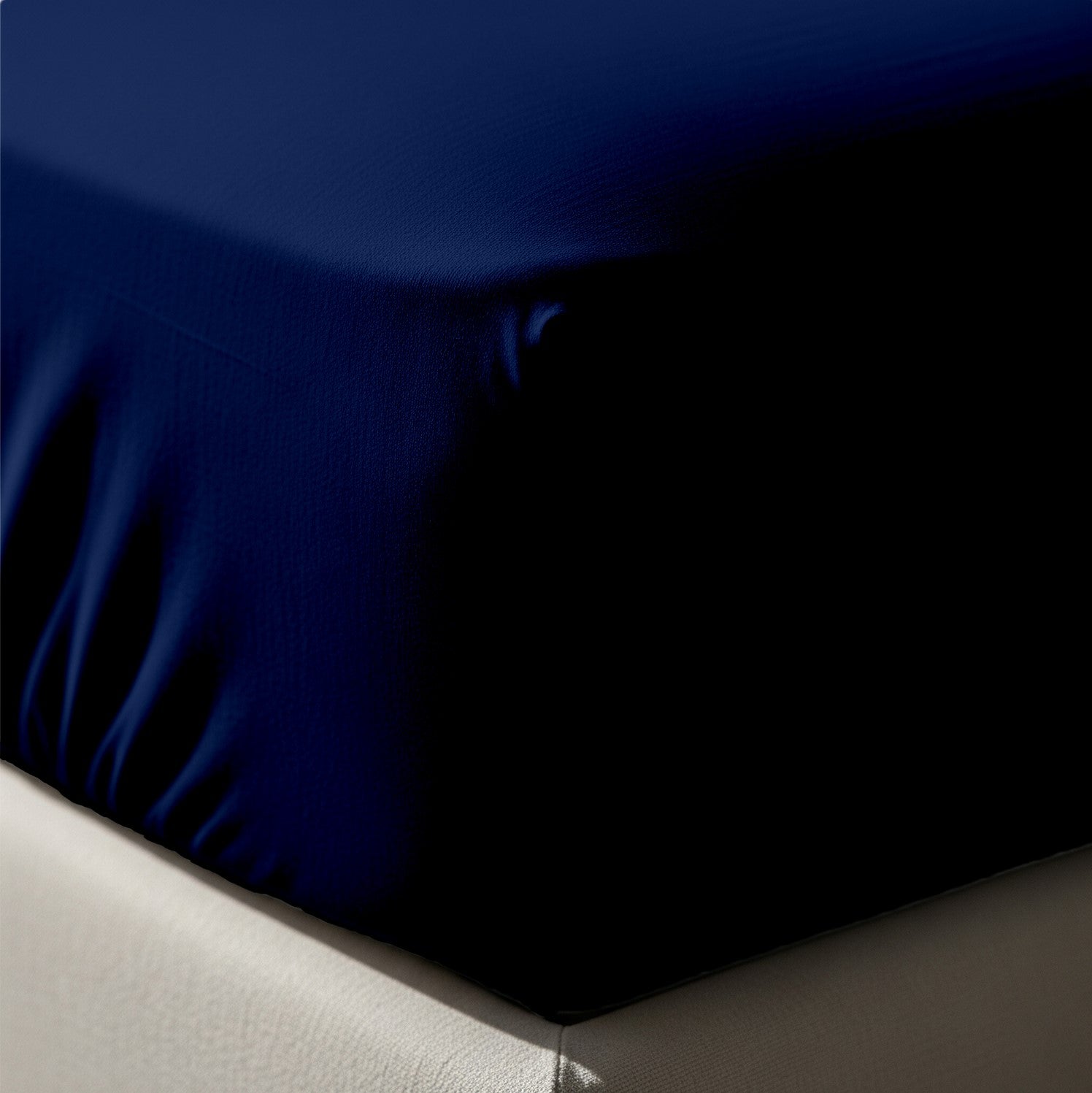 Navy Blue Fitted Cotton Bedsheet With Two Pillow Cover  – Luxurious, Soft & Long-Lasting