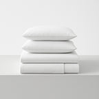 White Microfiber Flat Bedsheet With Two Pillow Cover – Fade-Resistant & All-Season Comfort
