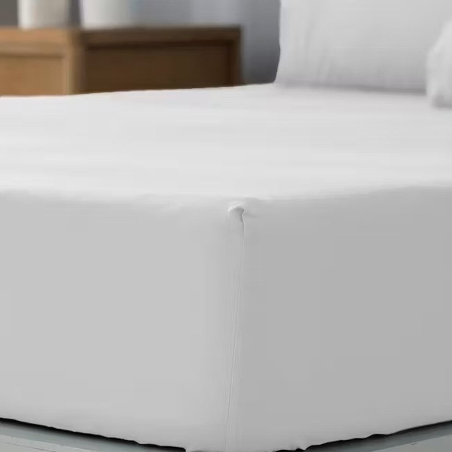 Sky Blue Microfiber Fitted Bedsheet – Elegant, Cozy & Effortless Comfort