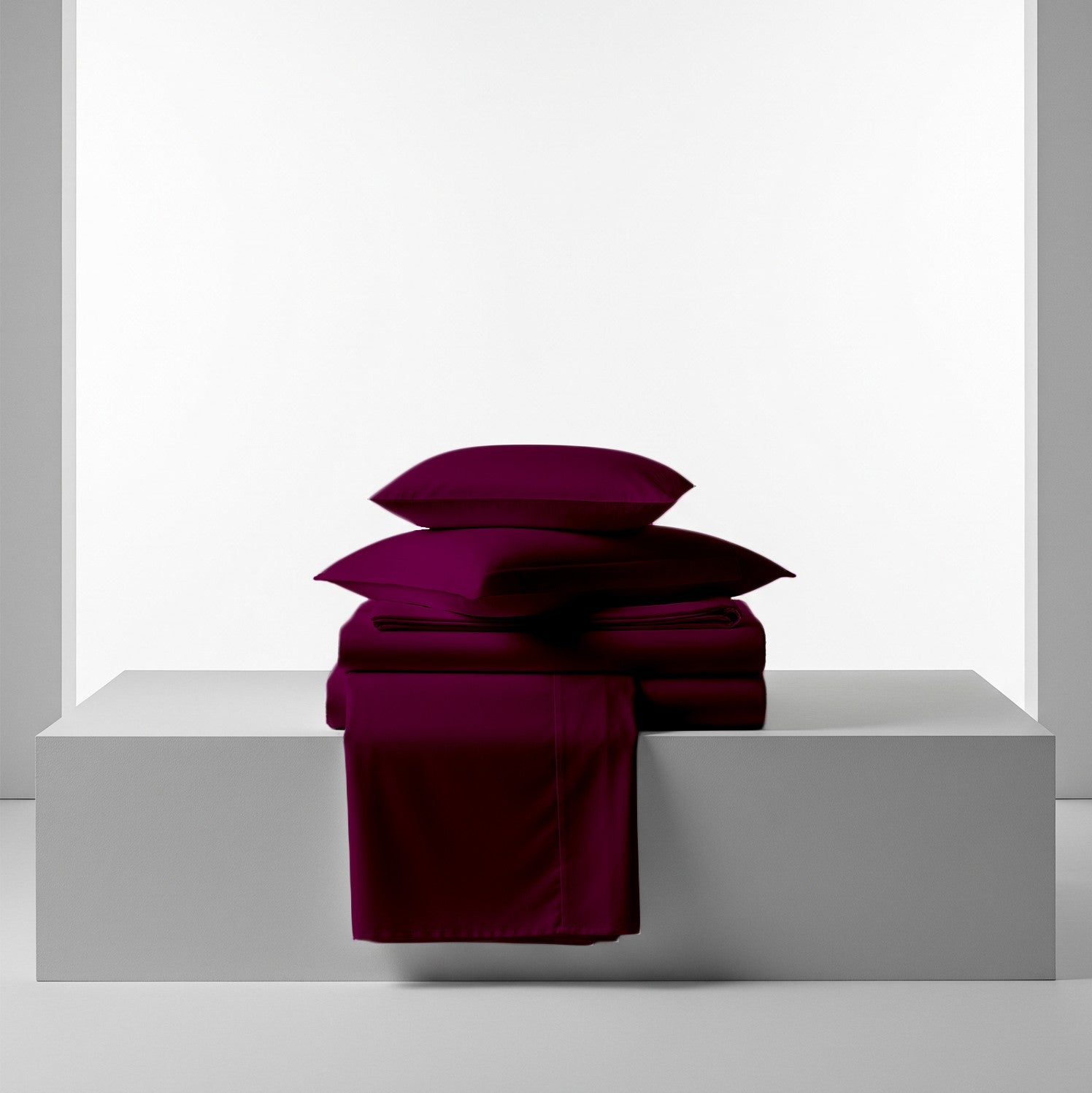 Wine Cotton Flat Bedsheet – Modern, Soft & Effortlessly Stylish